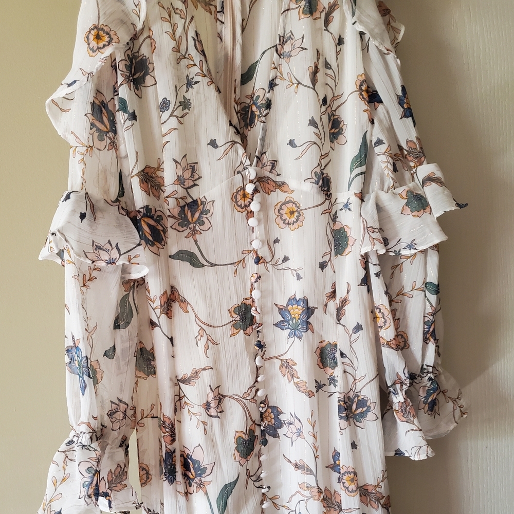 For love and lemons Elyse Ruffled Maxi Dress Small - Picture 6 of 7